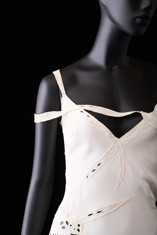 Naomi Campbell worn cutwork evening gown
